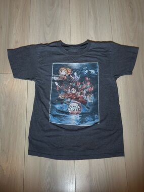 Demon Slayer Graphic Tee - Charcoal Print - Large